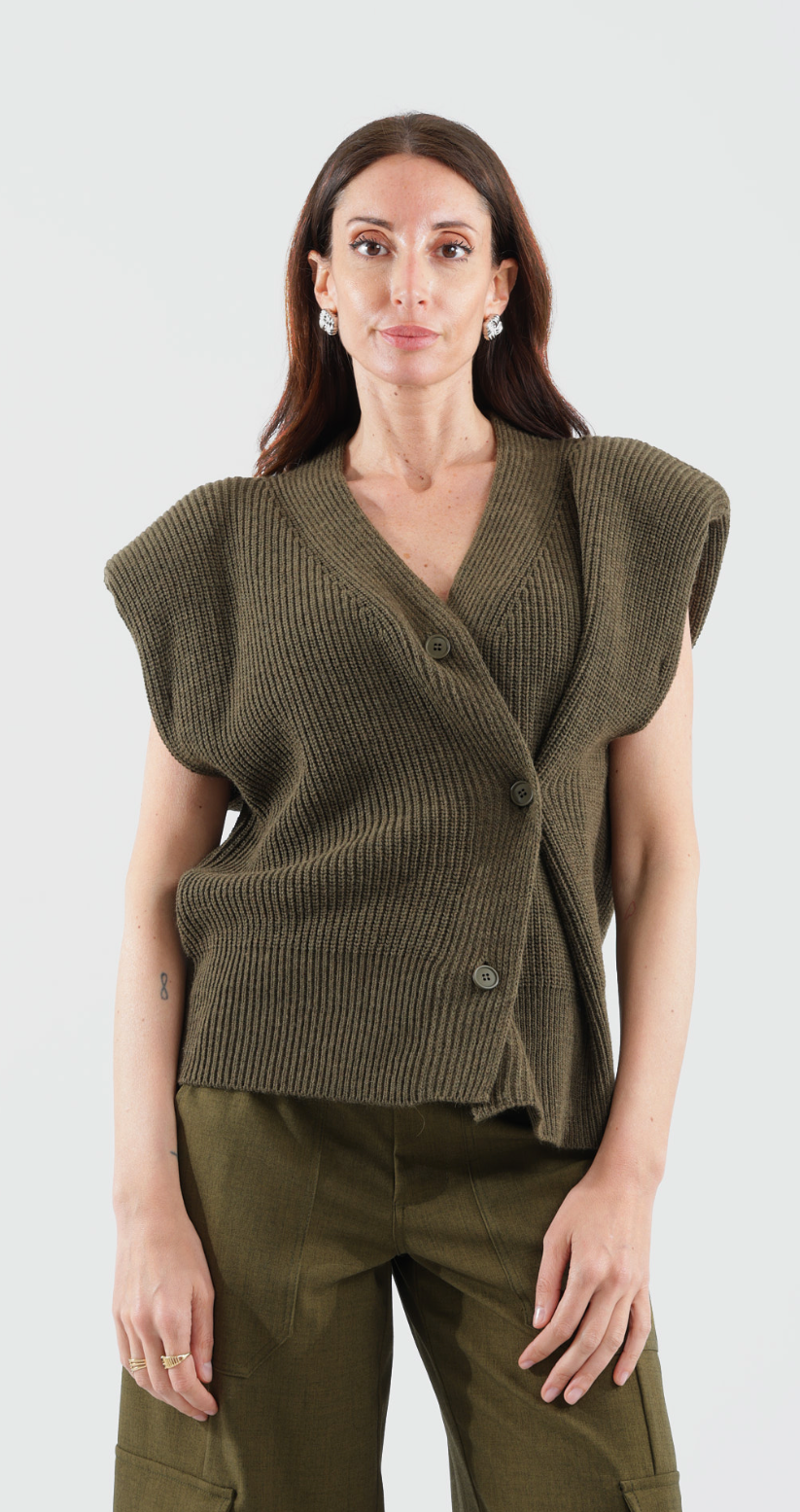 Gilet con spalline